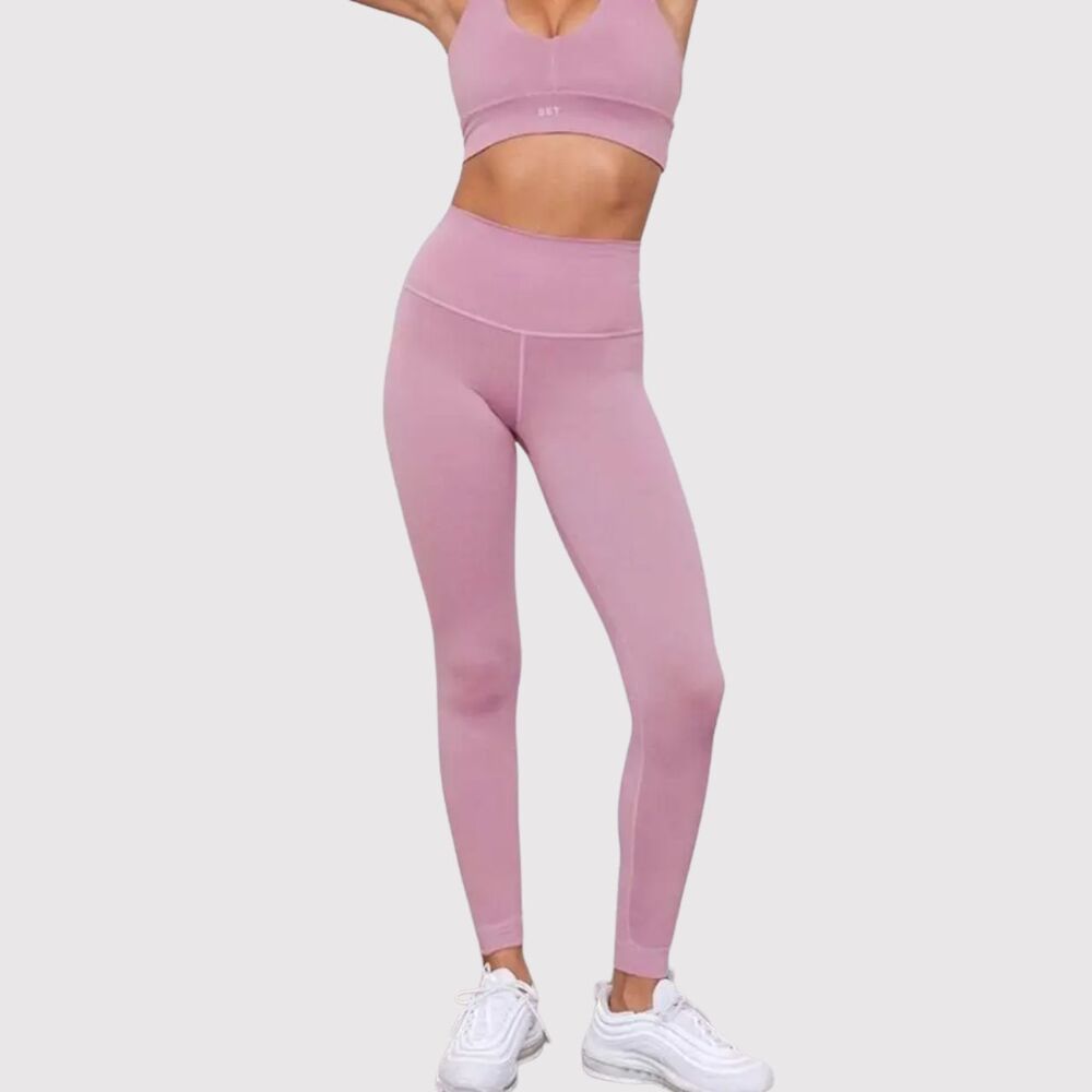Set Active Womens Leggings Pink Luxform High Rise 7/8 Stretch Yoga Small